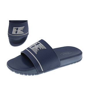 Мъжки чехли в тъмносиньо Zein снимка