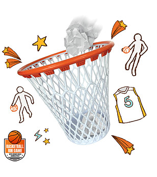 Ефектен кош за боклук във формата на баскетболен кош снимка