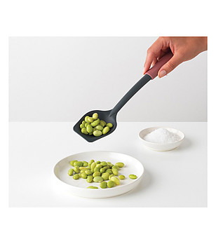 Лъжица за сервиране с дръжка в бордо снимка