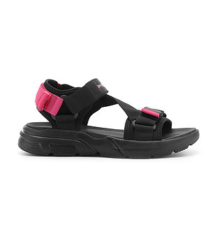 Дамски туристически сандали в черно и розово Laqa снимка
