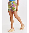 Дамски къси панталонки с флорален принт-0 снимка