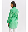 Зелена памучна дълга риза-1 снимка