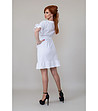 Елегантна бяла рокля с памук-1 снимка