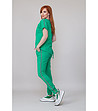 Спортен комплект от блуза и панталон в зелено-1 снимка