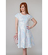 Ефектна рокля в бяло и синьо-0 снимка