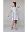 Ефектна рокля в бяло и синьо-2 снимка