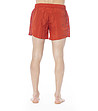 Мъжки къси плажни шорти в червен нюанс-1 снимка