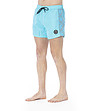 Мъжки къси плажни шорти в светлосиньо-2 снимка