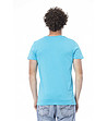 Памучна светлосиня мъжка тениска-1 снимка