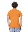 Памучна оранжева мъжка тениска-1 снимка