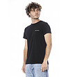 Черна памучна мъжка тениска-2 снимка