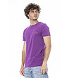 Лилава памучна мъжка тениска-2 снимка