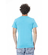 Мъжка памучна тениска в светлосиньо-1 снимка