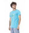 Мъжка памучна тениска в светлосиньо-2 снимка