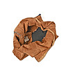 Дамска чанта от естествен велур Zira в цвят коняк-2 снимка