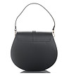 Дамска кожена чанта за рамо в черно Zaria-4 снимка