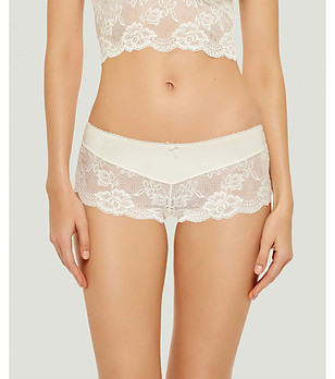 Бели боксерки с дантела Flirt снимка