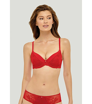 Червен сутиен с повдигащ ефект Pandora снимка