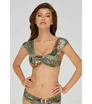 Горнище на бански в цвят маслина Expressive live снимка