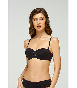 Горнище на бански в тъмнокафяво Sunset Tan снимка