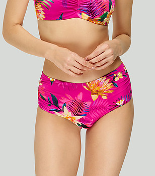 Розово долнище на бански с флорален принт Tropical Utopia снимка