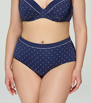 Тъмносиньо долнище на бански Dots снимка