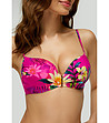 Горнище на бански в розово с принт Tropical Utopia-2 снимка