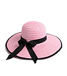 Дамска шапка в розово с черни детайли Liza-0 снимка