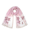 Розов дамски шал с флорални мотиви Via-1 снимка