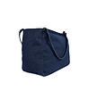 Дамска трапецовидна чанта от син деним Olena-2 снимка