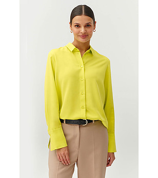 Дамска риза в цвят лайм Malibu снимка