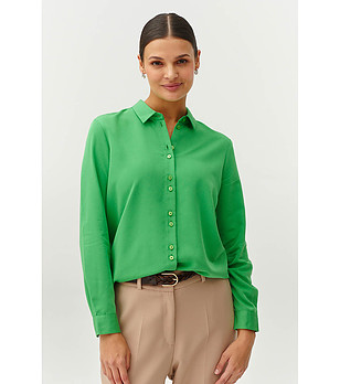 Зелена дамска риза Enmo снимка