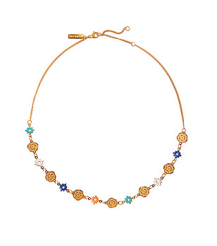 Дамско колие с цветни елементи Rineja снимка