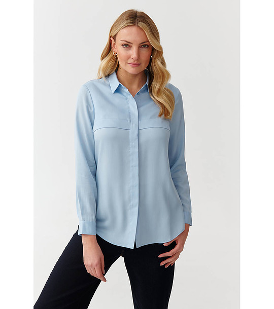 Дамска светлосиня риза от лиосел Korota снимка