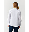 Бяла дамска риза Eli с памук-1 снимка