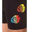 Черни памучни мъжки боксерки с щампи Риби-2 снимка