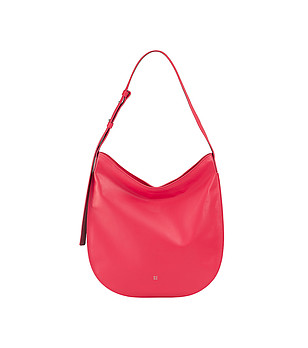 Дамска кожена чанта в цвят малина Sylvie снимка