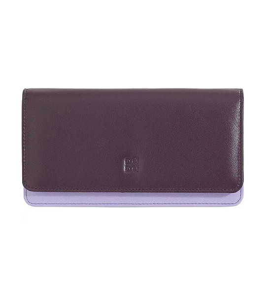 Дамски кожен портфейл в лилави нюанси Canarie Deep purple с RFID защита снимка