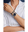 Sondrio  Bracelet  Dark blue Genuine leather-2 снимка