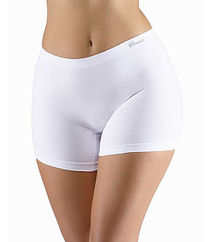 Дамски боксерки от бамбукова вискоза в бяло снимка