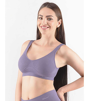 Спортен сутиен в лилав нюанс снимка