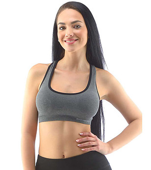 Леко подплатен сутиен от бамбукова вискоза в сив цвят снимка