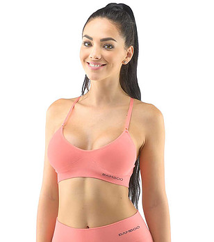 Леко подплатен сутиен от бамбукова вискоза в цвят корал снимка