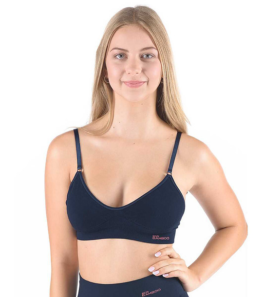 Леко подплатен сутиен от бамбукова вискоза в черен цвят снимка