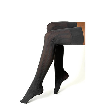 Дълги дамски чорапи в цвят графит Romina 80 DEN снимка