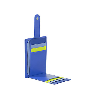 Кожен аксесоар за карти в синьо Magic снимка