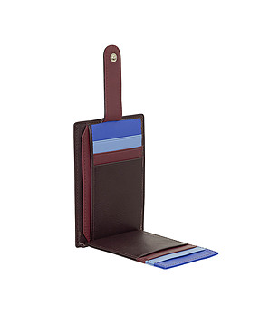 Кожен аксесоар за карти в бургунд Magic снимка