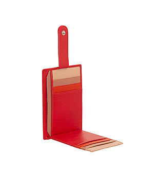 Кожен аксесоар за карти в червен нюанс Magic снимка