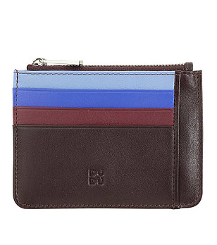 Кожен unisex аксесоар за карти в бургунд Tiago снимка