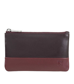 Кожен аксесоар за ключове в кафяво и бургунд Kimolos снимка